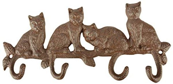 4er Wandhaken "Katzen" aus Gusseisen