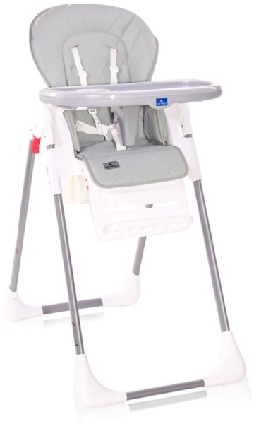 Lorelli Kinderhochstuhl Cryspi Rückenlehne verstellbar, faltbar, 5-Punkt-Gurt grau Bild 3