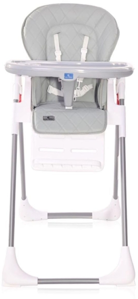 Lorelli Kinderhochstuhl Cryspi Rückenlehne verstellbar, faltbar, 5-Punkt-Gurt grau Bild 4