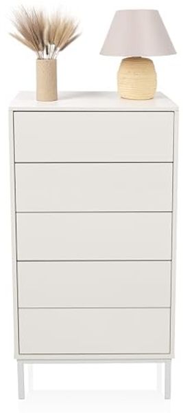 hjh LIVING Kommode BJORDAL Sideboard H/B/T: 100.0 x 55.0 x 40.0 cm, Highboard mit Schubladen Push-To-Open, Schubladenkommode, Metallbeine