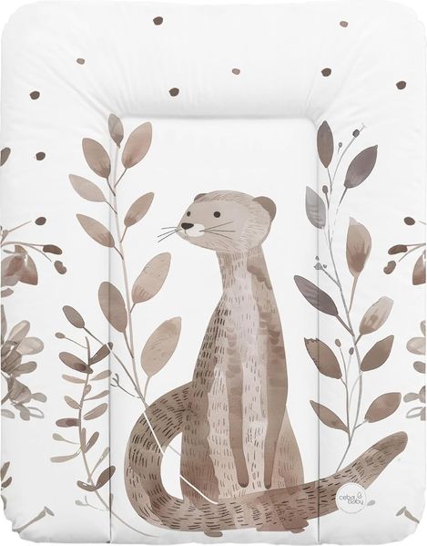 Ceba Baby® weiche Wickelauflage 50x70 cm - Baby Wickelunterlage - Wickeltischauflage für Junge und Mädchen - Wasserdicht, abwaschbar - OEKO-TEX® Standard 100 - Made in EU - Schlauer Otter