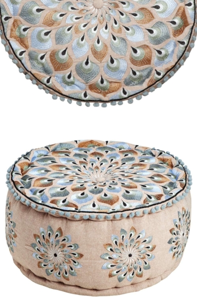 Marrakesch Orient & Mediterran Interior Sitzkissen Orientalische Pouf Hocker Bodenkissen Deko Azet -2-