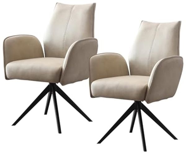 HTI-Living Esszimmerstuhl Esszimmerstühle 2er Set drehbar (Set, 2 St), Stuhl mit Armlehnen