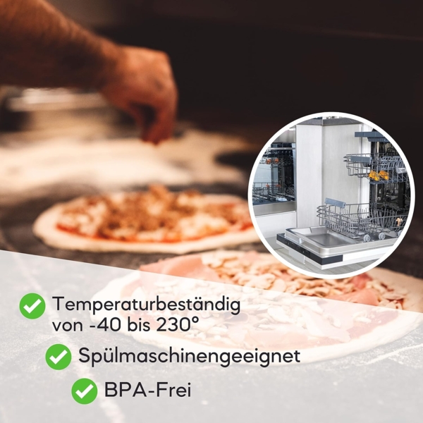 Coradoma Backmatte Backmatte 60x40 cm mit Teigroller Silikonmatte Backunterlage Teigmatte, Silikon Bild 5