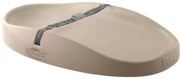 Bumbo Baby Wickelunterlage - Leicht zu reinigende Wickelunterlage mit Sicherheitsgurt - Anti-Roll-Wickelunterlage - Taupe
