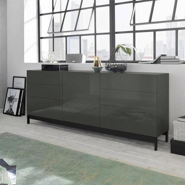 Talamo Italia 3-Sitzer Elisabetta Schlafsofa, Wohnzimmersofa, Made in Italy, Drehbare Öffnung mit Matratze und Netz inklusive, aus gepolstertem Stoff, mit Standardarmlehnen, Cm: 220x95h90, Farbe Blau