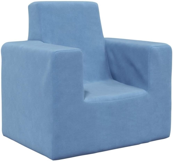 Kindersofa Blau Weich Plüsch 4104794