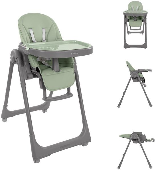 Kikkaboo Kombihochstuhl Kinderhochstuhl Pastello 2, klappbar höhenverstellbar Ablagefach Räder