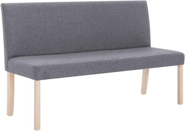 vidaXL Sitzbank 139,5 cm Hellgrau Polyester 281335