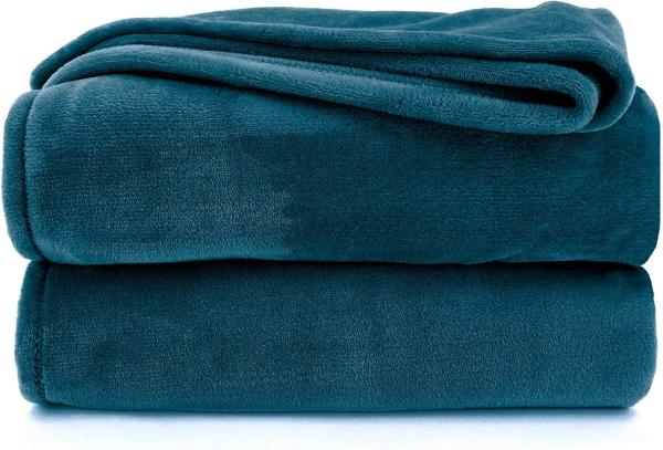 Wohndecke Premium Super Soft Flanell Kuscheldecke Sofadecke, heimtexland, super weich und flauschig, Allergiker geeignet, atmungsaktiv