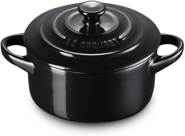 Le Creuset 'Poterie' Mini Cocotte, Steinzeug schwarz glänzend, Ø 10 cm, 0,2 l