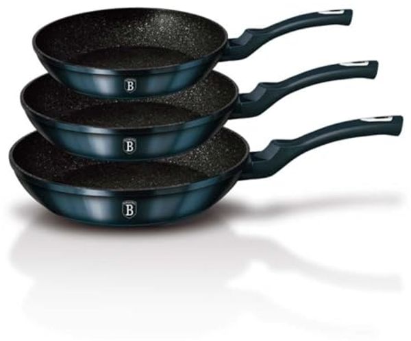 Berlinger Haus Berlinger Haus Set mit 3 Granitpfannen 20/24/28 cm Metallic Aquamarine BH6177F