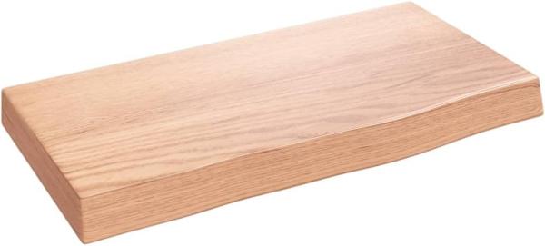 vidaXL Wandregal Hellbraun 40x20x4 cm Massivholz Eiche Behandelt 363624