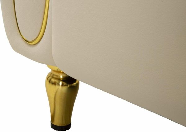 Dmora Sofa 2-Sitzer Japura 81 x 155 x 71h cm Weiß mit Kissen Bild 8