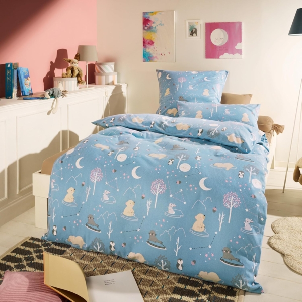 Erwin Müller Kinderbettwäsche Kinder-Bettwäsche, Biber, 2 teilig, Biber Tiermotive: Tierbabys Bild 4