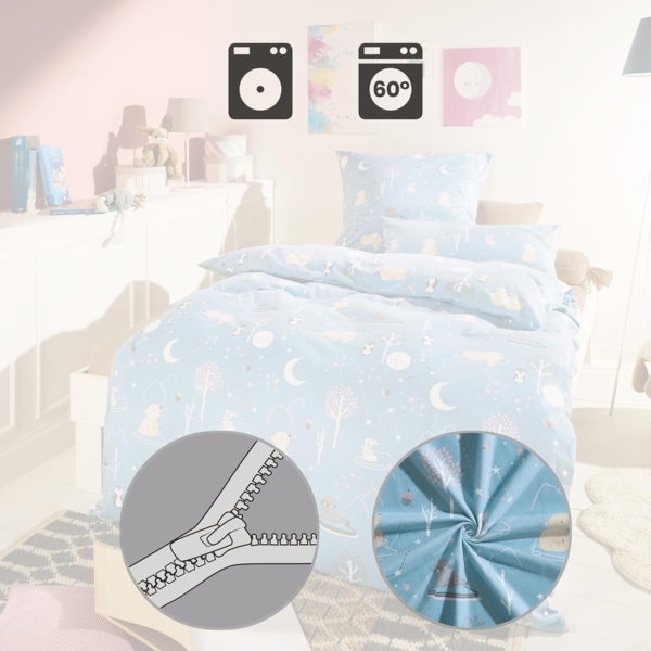 Erwin Müller Kinderbettwäsche Kinder-Bettwäsche, Biber, 2 teilig, Biber Tiermotive: Tierbabys Bild 5