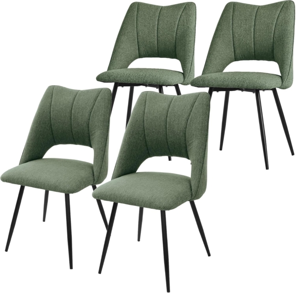 ML-DESIGN Stuhl Esszimmerstühle mit Rückenlehne moderne Design Lounge Küchenstühle (4 St), Polsterstuhl Esstischstühle 4er Set Clubsessel Polyester bis 120kg