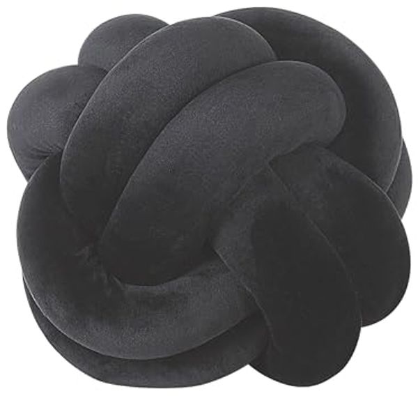 Dekokissen Ohne Muster MALNI Samtstoff 20 x 20 cm Schwarz