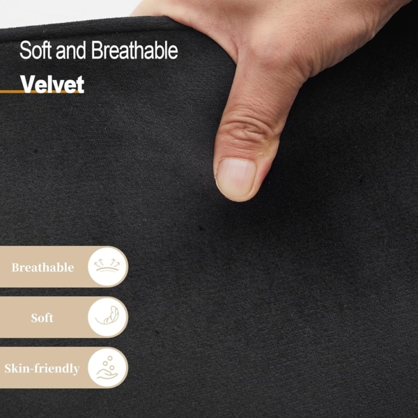 TUKAILAI Esszimmerstühle 2er Set aus Samt,Küchenstuhl Polsterstuhl Armlehnstuhl mit Armlehnen,Rückenlehnen,weiche Sitzpolster,Metallbeinen,Modern Sessel für Küche Esszimmer Wohnzimmer,Schwarz Bild 4