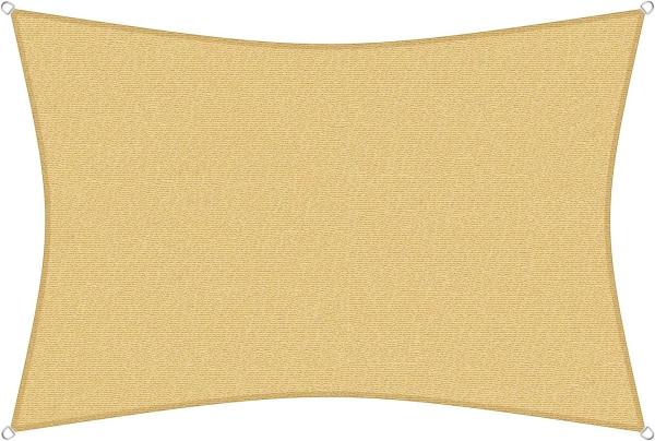 sunprotect 12017 Professional Sonnensegel, 7 x 5 m, Rechteck, wind- & wasserdurchlässig, beige
