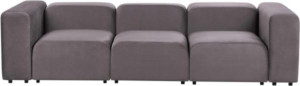 3-Sitzer Sofa Samtstoff dunkelgrau FALSTERBO