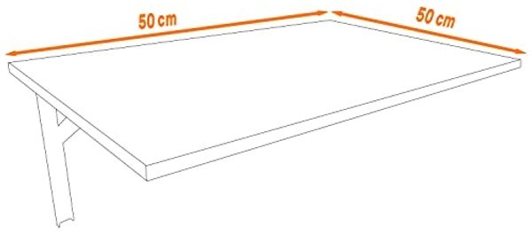AKKE Klapptisch, Wandklapptisch Wandtisch Küchentisch Schreibtisch Hängetisch 2mm PVC Bild 3