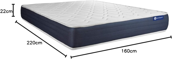 Actilatex sleep matratze 160x220 cm, Latex und Memory-Schaum, Härtegrad 2, Höhe :22 cm, 5 Komfortzonen Bild 3