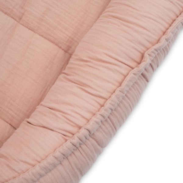 PIMKO Babynest Babynestchen für Baby Kuschelnest Babykokon für Säuglinge und Neugeborene Nestchen 60x90 cm 100% Baumwolle Musselin - Rosa Bild 9