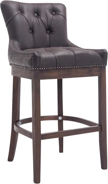 CLP Barhocker Lakewood Echtleder, Antik gepolstert antik dunkel,braun