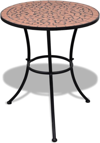 vidaXL Bistrotisch Terrakotta-Rot 60 cm Mosaik 41528