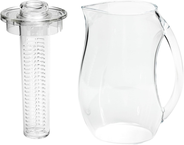 Grunwerg Acryl Infusion Natürlichen Geschmack Wasser Krug Krug mit Herausnehmbaren Einsatz Frisches Obst, Klar, 2Liter Bild 2
