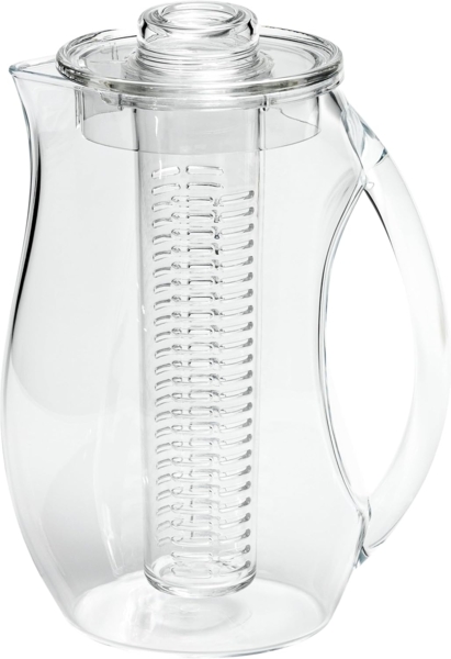 Grunwerg Acryl Infusion Natürlichen Geschmack Wasser Krug Krug mit Herausnehmbaren Einsatz Frisches Obst, Klar, 2Liter Bild 1