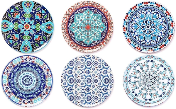 BOHORIA Getränkeuntersetzer BOHORIA® Premium Design Untersetzer (6er Set) - (rund, 9cm), Natur-Kork