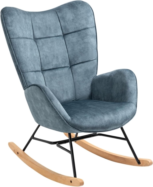 Schaukelstuhl Relaxstuhl Schaukelsessel Sessel Stuhl Wohnzimmersessel Relax Lounge mit gepolsterter Sitzfläche