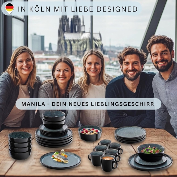 SÄNGER Espressotassen Set Manila - 12 teilig aus Steingut Bild 6