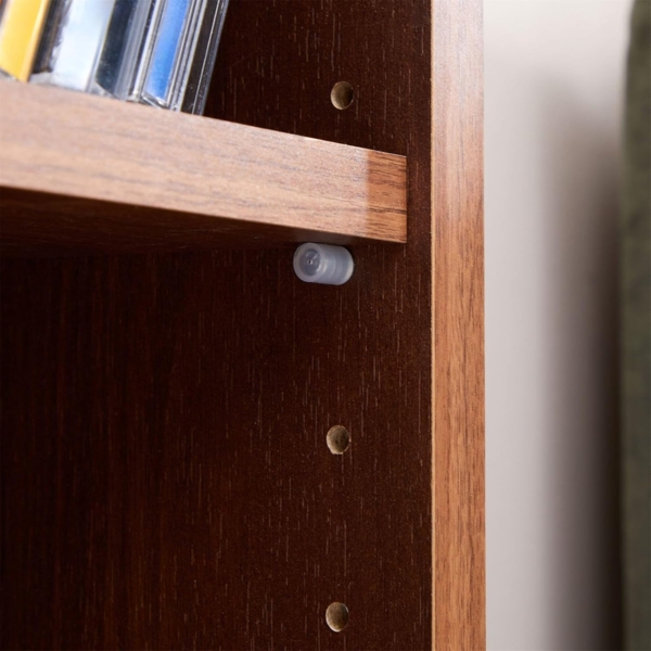 CARO-Möbel CD-Regal CHART, Medienregal aus 2 Modulen, Medien Aufbewahrung bis zu 160 CDs nussbaum Bild 8