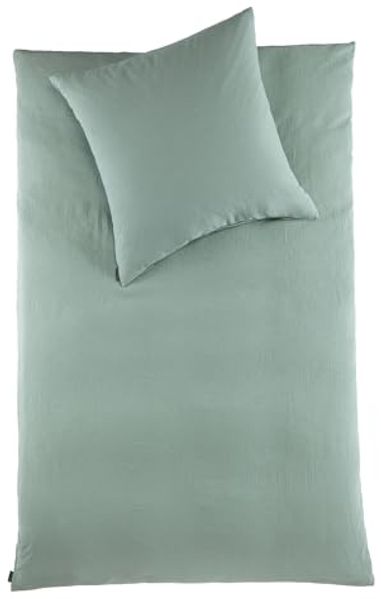 soma Bettwäsche Set Musselin 135x200 Baumwolle Pastell Matcha grün Winter Herbst Sale, Baumwolle, 2 teilig, Geschenkidee atmungsaktiv weich sale Reißverschluss Partner Sommer