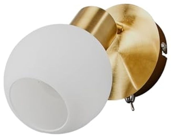 Lindby Wandleuchte Elaina, Metall, Gold / Messing IP20, 1 x 8 W LED