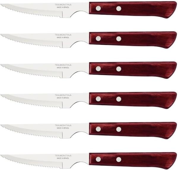 Tramontina Steakmesser 4 Polywood rot 6-teilig