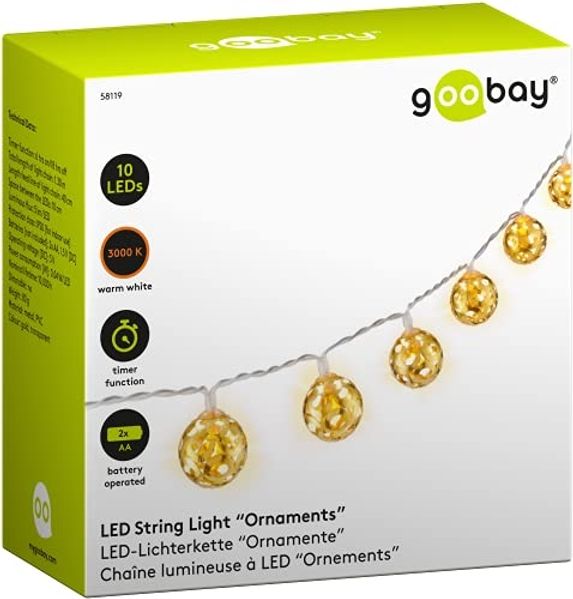 Goobay String Light "Ornaments" with 10 LEDs