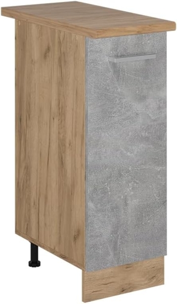 Apothekerschrank R-Line Beton 30 cm , AP Eiche Vicco