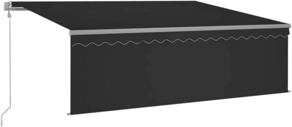 vidaXL Markise Automatisch Einziehbar mit Volant 4x3 m Anthrazit 3069429