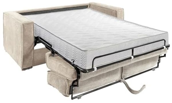 Vente-unique - LORETO Sofa SamtStoff Gelb - B 223 cm95 cm x H 90 cm x L 215 cm Bild 3