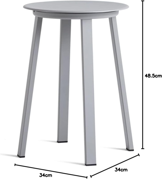 Hay Revolver Stool Hocker, Stahl, Sky Grey, 48,5cm Bild 5