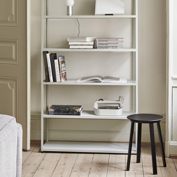 Hay Revolver Stool Hocker, Stahl, Sky Grey, 48,5cm Bild 3