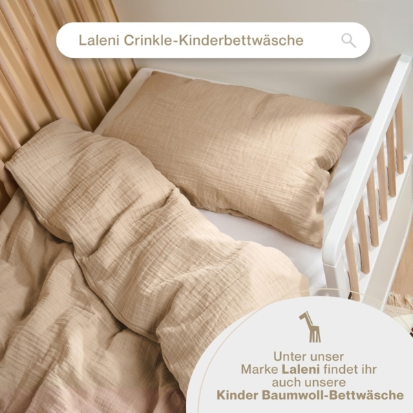 Blumtal Bettwäsche Musselin 100% Baumwolle im Set, Kopfkissenbezug & Deckenbezug, 2 teilig Bild 7