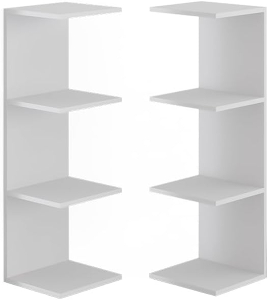 Wandregal Paolo Weiß 30 x 95 cm 2er Set Vicco