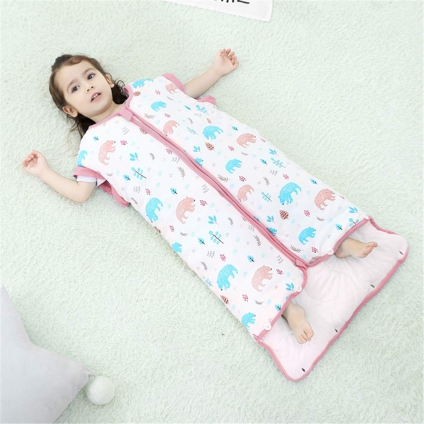 Chilsuessy Baby Winterschlafsack mit abnehmbar Langarm Kinderschlafsack Baby Schlafsack Winter 3.5 Tog Warm gefüttert,Einstellbare Länge (L/Laenge 100cm, Pink/2.5 Tog) Bild 3