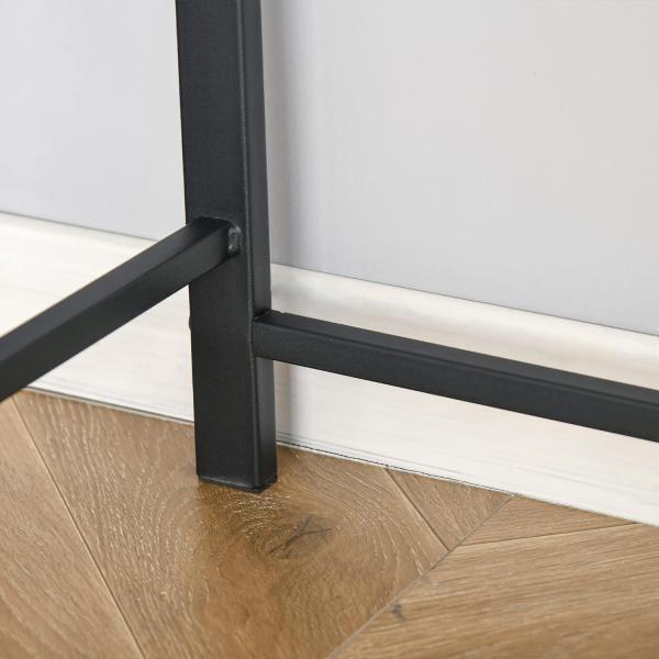 HOMCOM Schreibtisch Computertisch Bürotisch Arbeitstisch mit Ablagefach Kabeldurchlass Metall Walnuss+Schwarz 84 x 45 x 85 cm Bild 9