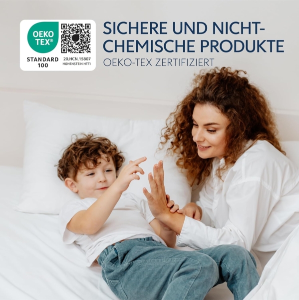 Dreamzie - Spannbettlaken 140x200 cm | Mikrofaser Weich – Für Dicke Matratzen – Oeko-Tex | Komfort, Atmungsaktivität, Pflegeleicht – Schwarz Bild 6